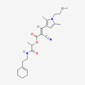 [1-[2-(cyclohexen-1-yl)ethylamino]-1-oxopropan-2-yl] (E)-2-cyano-3-[1-(2-methoxyethyl)-2,5-dimethylpyrrol-3-yl]prop-2-enoate