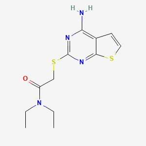 2-(4-aminothieno[2,3-d]pyrimidin-2-yl)sulfanyl-N,N-diethylacetamide