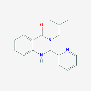 3-(2-Methylpropyl)-2-pyridin-2-yl-1,2-dihydroquinazolin-4-one