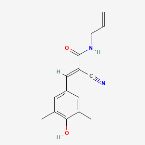 molecular formula C15H16N2O2 B7454737 2-cyano-3-(4-hydroxy-3,5-dimethylphenyl)-N-(prop-2-en-1-yl)prop-2-enamide 