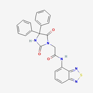 N-(2,1,3-benzothiadiazol-4-yl)-2-(2,5-dioxo-4,4-diphenylimidazolidin-1-yl)acetamide