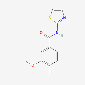 molecular formula C12H12N2O2S B7454758 3-methoxy-4-methyl-N-(1,3-thiazol-2-yl)benzamide 