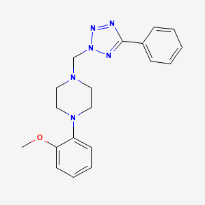 molecular formula C19H22N6O B7454792 1-(2-Methoxyphenyl)-4-[(5-phenyltetrazol-2-yl)methyl]piperazine 