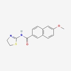 molecular formula C15H14N2O2S B7454805 N-(4,5-dihydro-1,3-thiazol-2-yl)-6-methoxynaphthalene-2-carboxamide 