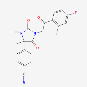 4-[1-[2-(2,4-Difluorophenyl)-2-oxoethyl]-4-methyl-2,5-dioxoimidazolidin-4-yl]benzonitrile