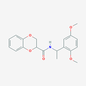 molecular formula C19H21NO5 B7454825 N-[1-(2,5-dimethoxyphenyl)ethyl]-2,3-dihydro-1,4-benzodioxine-3-carboxamide 