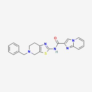 molecular formula C21H19N5OS B7454843 N-(5-benzyl-6,7-dihydro-4H-[1,3]thiazolo[5,4-c]pyridin-2-yl)imidazo[1,2-a]pyridine-2-carboxamide 