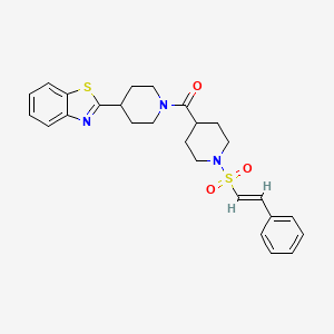 molecular formula C26H29N3O3S2 B7454849 2-{1-[1-(2-Phenylethenesulfonyl)piperidine-4-carbonyl]piperidin-4-yl}-1,3-benzothiazole 