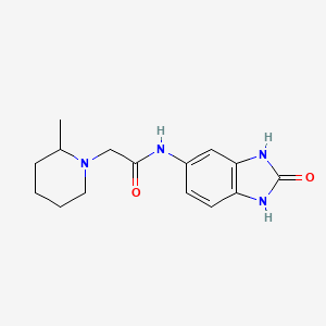 molecular formula C15H20N4O2 B7454855 2-(2-methylpiperidin-1-yl)-N-(2-oxo-1,3-dihydrobenzimidazol-5-yl)acetamide 
