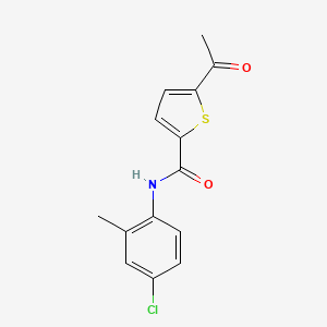 molecular formula C14H12ClNO2S B7454857 5-acetyl-N-(4-chloro-2-methylphenyl)thiophene-2-carboxamide 