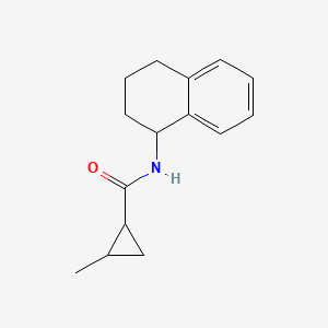 molecular formula C15H19NO B7454872 2-methyl-N-(1,2,3,4-tetrahydronaphthalen-1-yl)cyclopropane-1-carboxamide 
