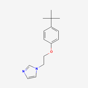 molecular formula C15H20N2O B7454898 1-[2-(4-Tert-butylphenoxy)ethyl]imidazole 
