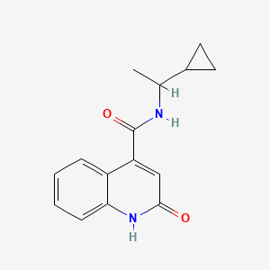 molecular formula C15H16N2O2 B7454909 N-(1-cyclopropylethyl)-2-oxo-1H-quinoline-4-carboxamide 