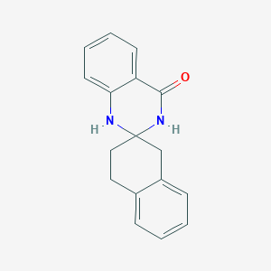 molecular formula C17H16N2O B7454960 spiro[1,3-dihydroquinazoline-2,3'-2,4-dihydro-1H-naphthalene]-4-one 