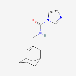 molecular formula C15H21N3O B7454967 N-(1-adamantylmethyl)imidazole-1-carboxamide 