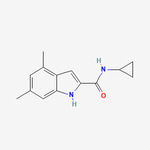 molecular formula C14H16N2O B7454984 N-cyclopropyl-4,6-dimethyl-1H-indole-2-carboxamide 