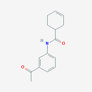 molecular formula C15H17NO2 B7454991 N-(3-acetylphenyl)cyclohex-3-ene-1-carboxamide 