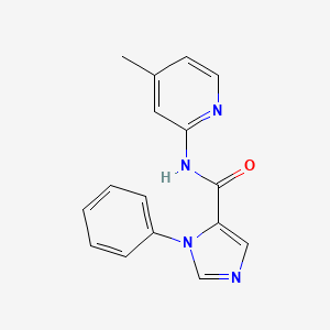 molecular formula C16H14N4O B7455016 N-(4-methylpyridin-2-yl)-3-phenylimidazole-4-carboxamide 