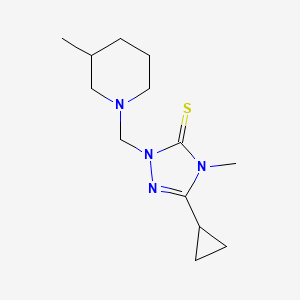 5-Cyclopropyl-4-methyl-2-[(3-methylpiperidin-1-yl)methyl]-1,2,4-triazole-3-thione