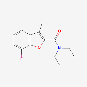 molecular formula C14H16FNO2 B7455061 N,N-diethyl-7-fluoro-3-methyl-1-benzofuran-2-carboxamide 