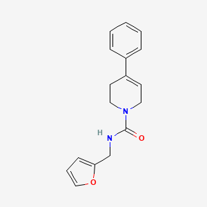 molecular formula C17H18N2O2 B7455074 N-(furan-2-ylmethyl)-4-phenyl-3,6-dihydro-2H-pyridine-1-carboxamide 