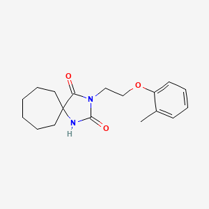 molecular formula C18H24N2O3 B7455101 3-[2-(2-Methylphenoxy)ethyl]-1,3-diazaspiro[4.6]undecane-2,4-dione 