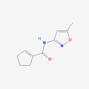 molecular formula C10H12N2O2 B7455157 N-(5-methyl-1,2-oxazol-3-yl)cyclopentene-1-carboxamide 
