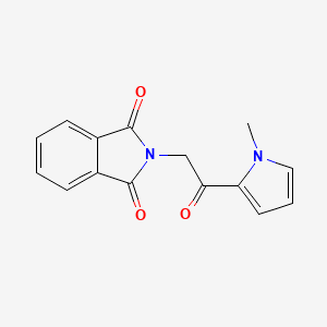 molecular formula C15H12N2O3 B7455179 2-[2-(1-Methylpyrrol-2-yl)-2-oxoethyl]isoindole-1,3-dione 