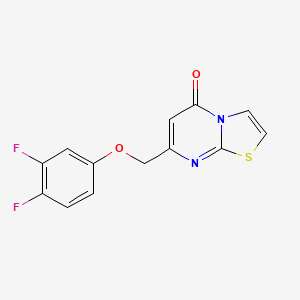 molecular formula C13H8F2N2O2S B7455181 7-[(3,4-Difluorophenoxy)methyl]-[1,3]thiazolo[3,2-a]pyrimidin-5-one 