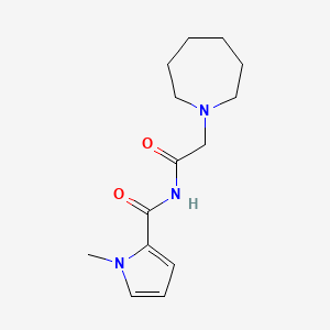 molecular formula C14H21N3O2 B7455182 N-[2-(azepan-1-yl)acetyl]-1-methylpyrrole-2-carboxamide 