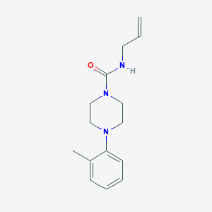 molecular formula C15H21N3O B7455188 4-(2-methylphenyl)-N-prop-2-enylpiperazine-1-carboxamide 