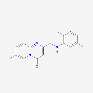 molecular formula C18H19N3O B7455223 2-[(2,5-Dimethylanilino)methyl]-7-methylpyrido[1,2-a]pyrimidin-4-one 