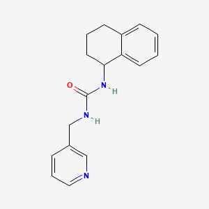 molecular formula C17H19N3O B7455296 1-(Pyridin-3-ylmethyl)-3-(1,2,3,4-tetrahydronaphthalen-1-yl)urea 