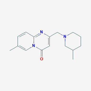 molecular formula C16H21N3O B7455301 7-Methyl-2-[(3-methylpiperidin-1-yl)methyl]pyrido[1,2-a]pyrimidin-4-one 