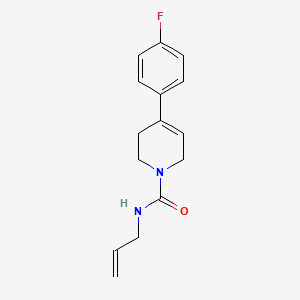 molecular formula C15H17FN2O B7455305 4-(4-fluorophenyl)-N-prop-2-enyl-3,6-dihydro-2H-pyridine-1-carboxamide 