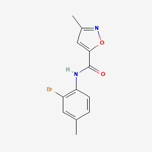 molecular formula C12H11BrN2O2 B7455329 N-(2-bromo-4-methylphenyl)-3-methyl-1,2-oxazole-5-carboxamide 
