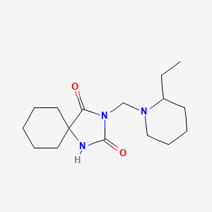 molecular formula C16H27N3O2 B7455386 3-[(2-Ethylpiperidin-1-yl)methyl]-1,3-diazaspiro[4.5]decane-2,4-dione 