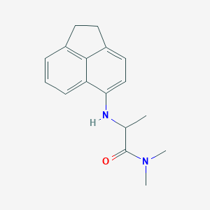 molecular formula C17H20N2O B7455394 2-(1,2-dihydroacenaphthylen-5-ylamino)-N,N-dimethylpropanamide 