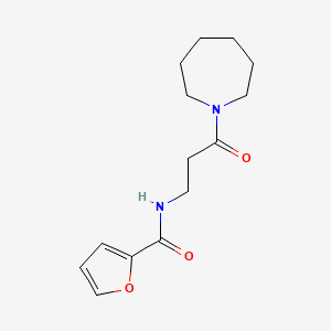 molecular formula C14H20N2O3 B7455425 N-[3-(azepan-1-yl)-3-oxopropyl]furan-2-carboxamide 