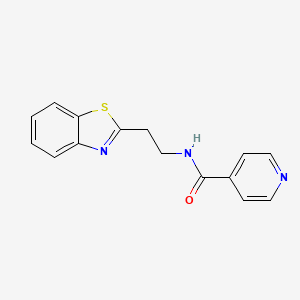 molecular formula C15H13N3OS B7455444 N-[2-(1,3-benzothiazol-2-yl)ethyl]pyridine-4-carboxamide 