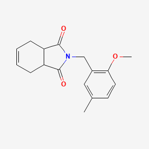 molecular formula C17H19NO3 B7455445 2-[(2-Methoxy-5-methylphenyl)methyl]-3a,4,7,7a-tetrahydroisoindole-1,3-dione 