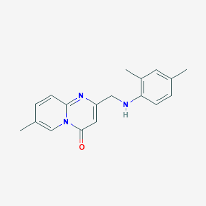 molecular formula C18H19N3O B7455449 2-[(2,4-Dimethylanilino)methyl]-7-methylpyrido[1,2-a]pyrimidin-4-one 