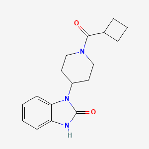 molecular formula C17H21N3O2 B7455455 3-[1-(cyclobutanecarbonyl)piperidin-4-yl]-1H-benzimidazol-2-one 