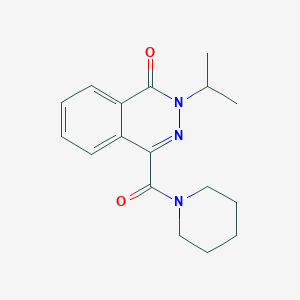 molecular formula C17H21N3O2 B7455461 4-(Piperidine-1-carbonyl)-2-propan-2-ylphthalazin-1-one 