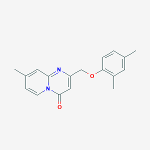 molecular formula C18H18N2O2 B7455483 2-[(2,4-Dimethylphenoxy)methyl]-8-methylpyrido[1,2-a]pyrimidin-4-one 