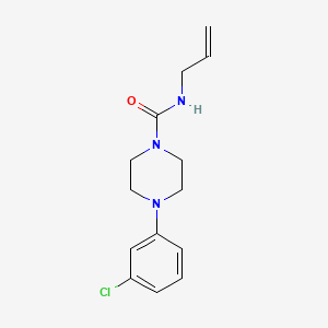 molecular formula C14H18ClN3O B7455499 4-(3-chlorophenyl)-N-prop-2-enylpiperazine-1-carboxamide 
