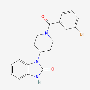 molecular formula C19H18BrN3O2 B7455528 3-[1-(3-bromobenzoyl)piperidin-4-yl]-1H-benzimidazol-2-one 