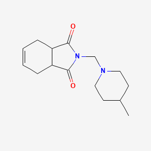 molecular formula C15H22N2O2 B7455554 2-[(4-Methylpiperidin-1-yl)methyl]-3a,4,7,7a-tetrahydroisoindole-1,3-dione 