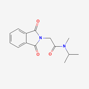 molecular formula C14H16N2O3 B7455561 2-(1,3-dioxoisoindol-2-yl)-N-methyl-N-propan-2-ylacetamide 