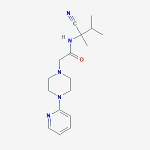 molecular formula C17H25N5O B7455577 N-(1-cyano-1,2-dimethylpropyl)-2-[4-(pyridin-2-yl)piperazin-1-yl]acetamide 